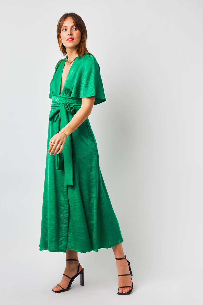 Robe jane wood verte clearance