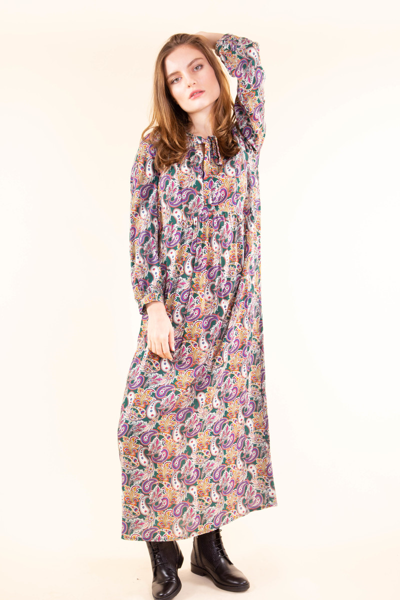 Robe longue ema blues new arrivals