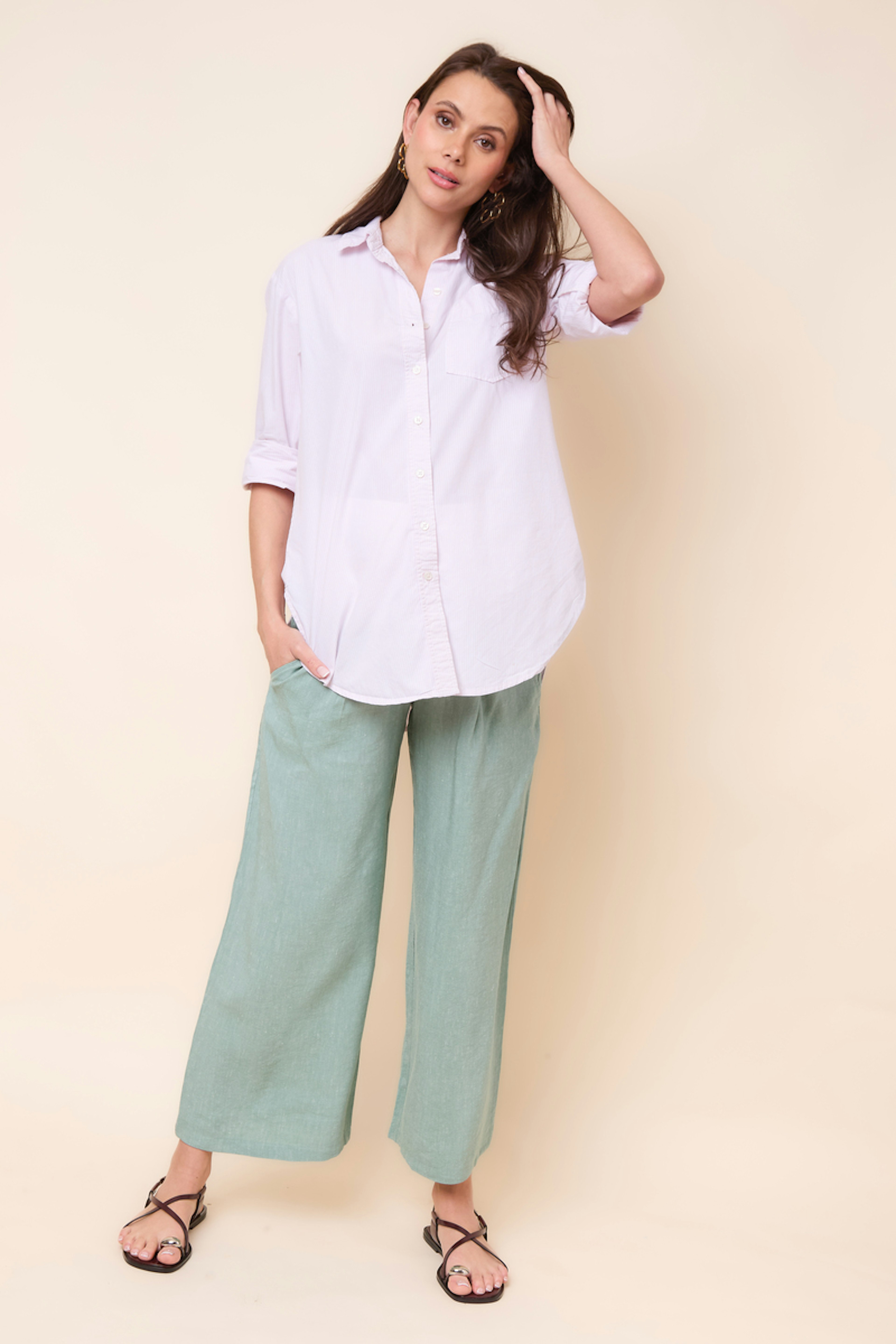 Pantalon Maternité Ample Avec Ceinture