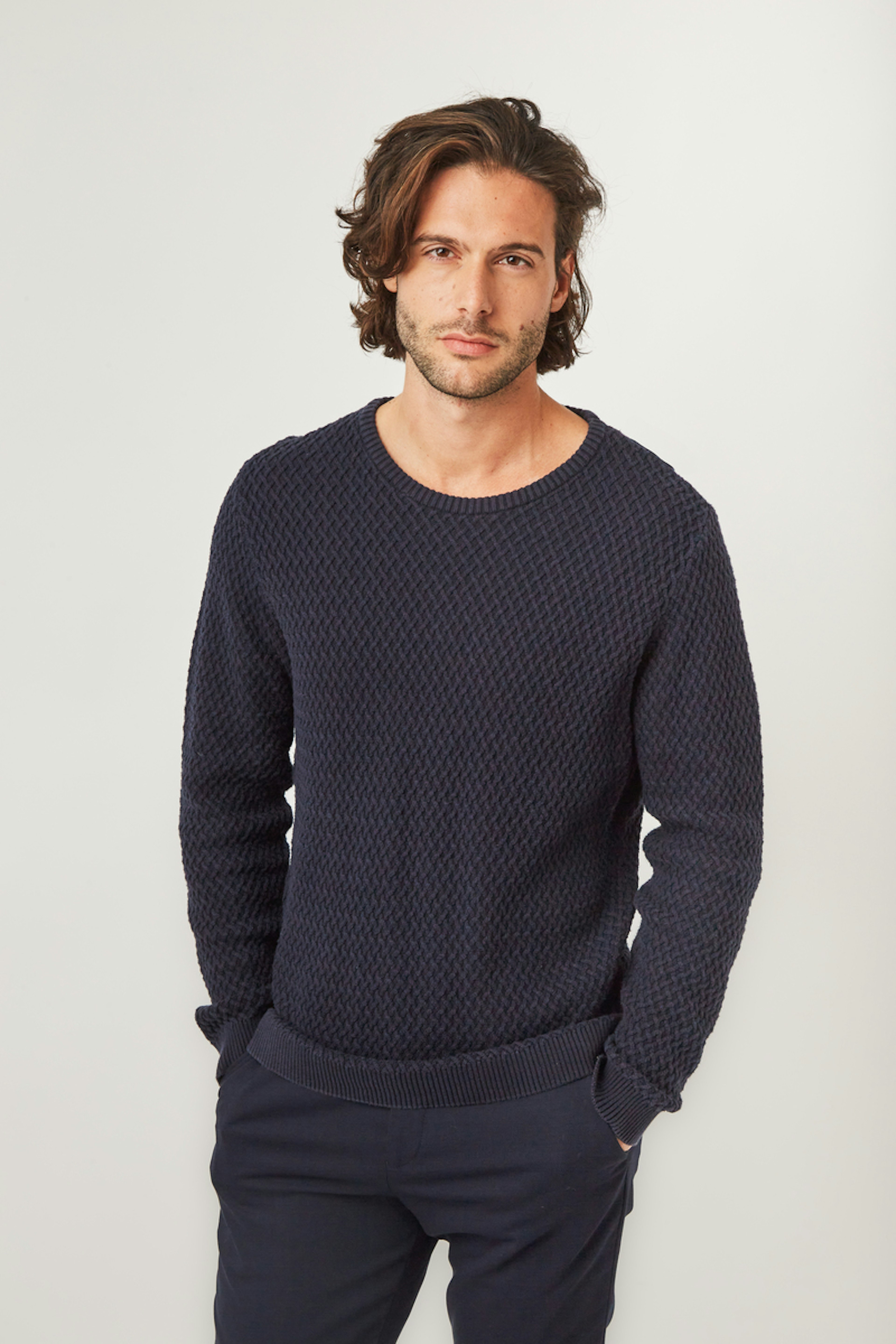 Pull - Knowledge Cotton Apparel - Blue